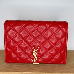 Saint Laurent Paris Becky Leather Chain Shoulder